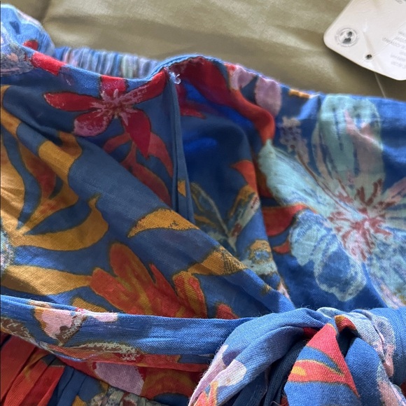 Free People Blue Floral Strapless Mini Dress - Picture 6 of 12